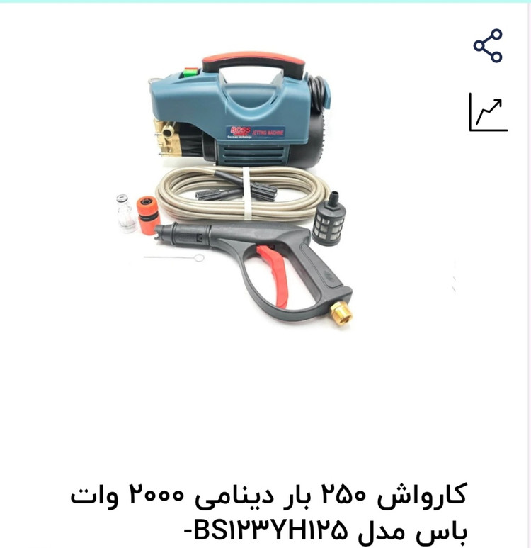 کارواش 250 بار دینامی 2000 وات باس مدل BS-123YH125