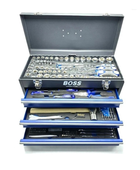مجموعه جعبه بکس و ابزار 408 عددی صنعتی باس مدل BOX-408