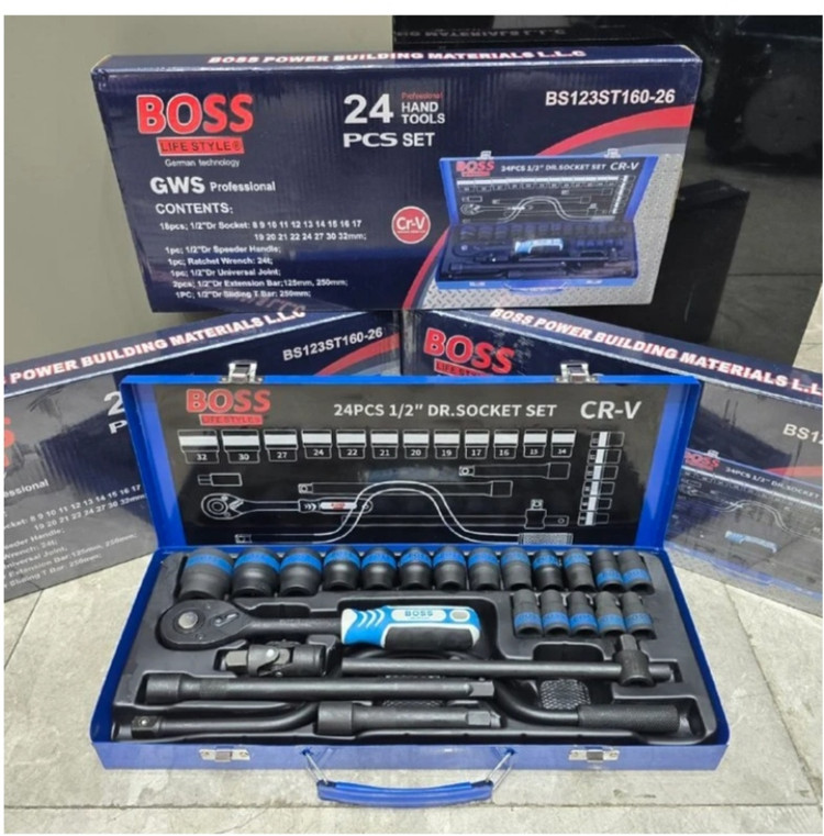 جعبه بکس 24 پارچه فشار قوی باس مدل BS-24BL