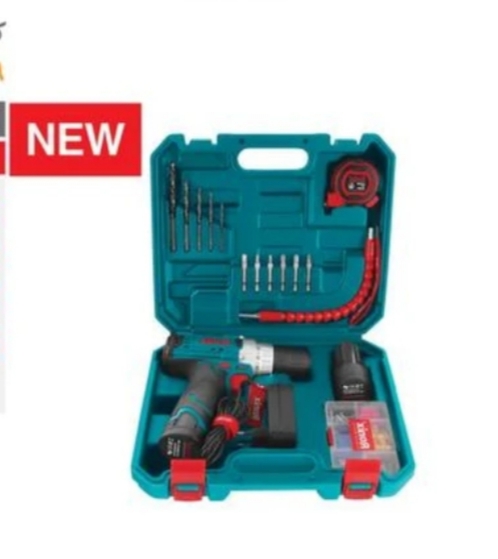 کیت دریل شارژی 12 ولت چکشی ۲ باتری رونیکس مدل RS-8613