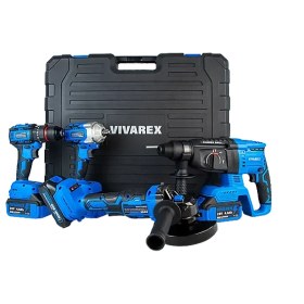 کیت شارژی 4 عددی براشلس 20 ولت ویوارکس مدل VR2404-BCK